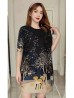 Ladies Reindeer Printed Knit Fashion Top 